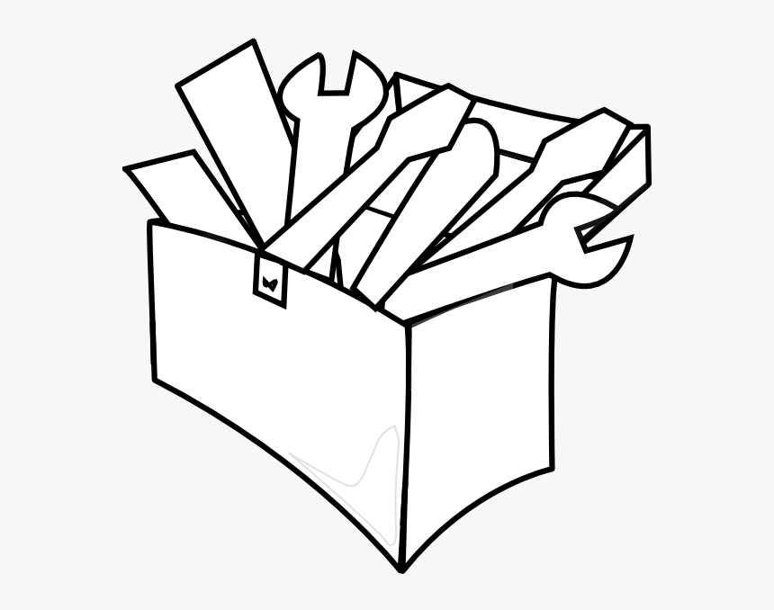 Boxes Png Black And White - Tool Box Clip Art, Transparent Png, Free Download
