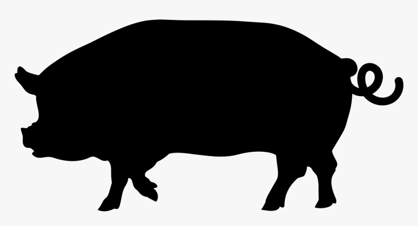 Pig Silhouette Clip Art - Transparent Pig Silhouette Png, Png Download, Free Download