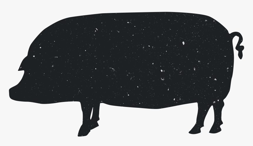 Domestic Pig Silhouette Animal Computer File - Portable Network Graphics, HD Png Download, Free Download