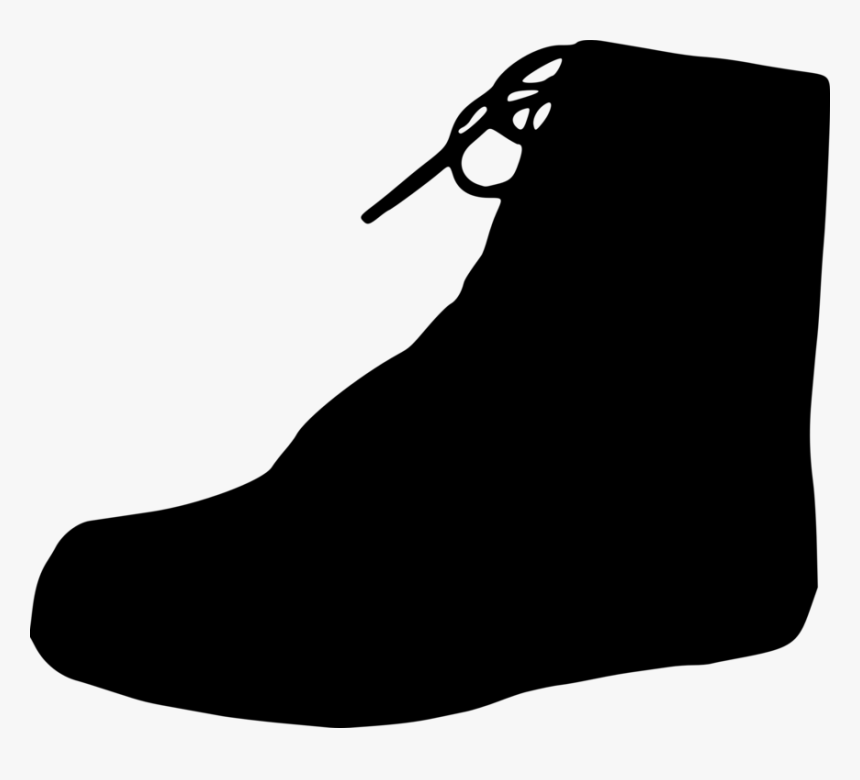 Silhouette,outdoor Shoe,walking Shoe - Silhouette Of Boot, HD Png Download, Free Download