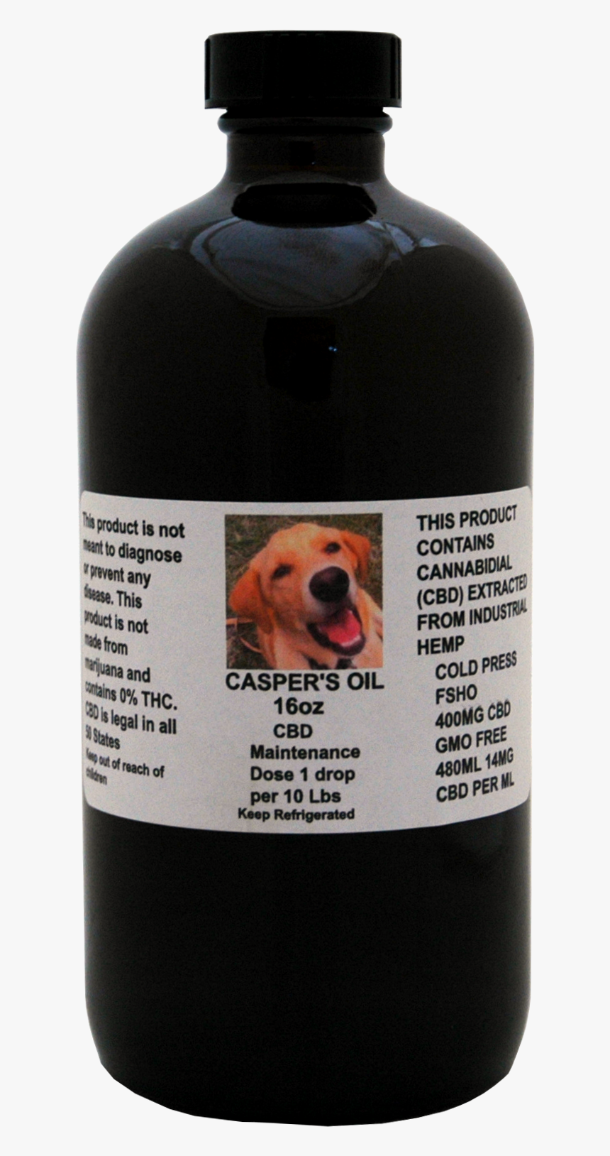 Casper"s Original Oil 400 16 Oz - Glass Bottle, HD Png Download, Free Download