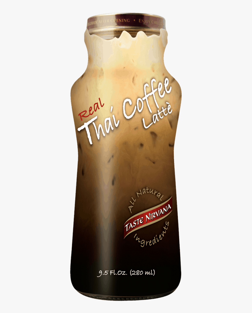 Front Bottle Of Real Thai Coffee Latte - Label, HD Png Download, Free Download