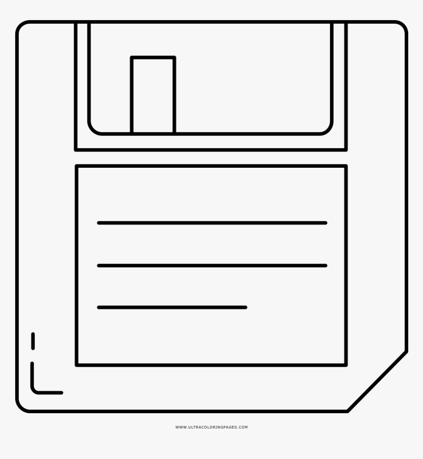 Transparent Floppy Disk Png - Line Art, Png Download, Free Download