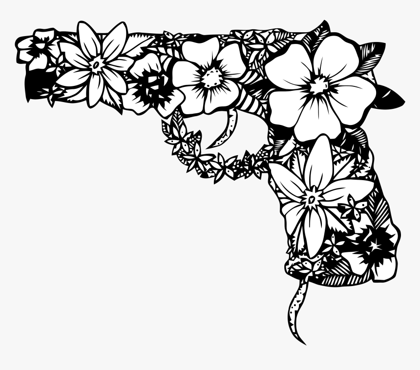 Revolver Gun And Rose Flowers Drawn In Tattoo Style Vector Illustration  Royalty Free SVG Cliparts Vectors And Stock Illustration Image  148263338