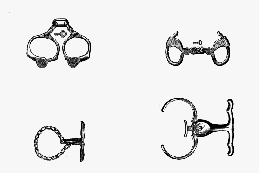 Vintage Handcuffs Png, Transparent Png, Free Download