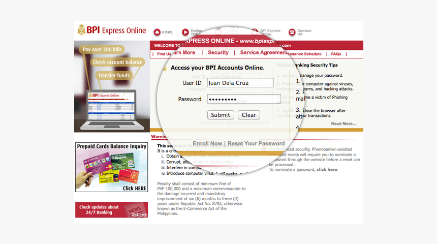 Bpi-1 - Check Balance In Atm Card Online, HD Png Download, Free Download