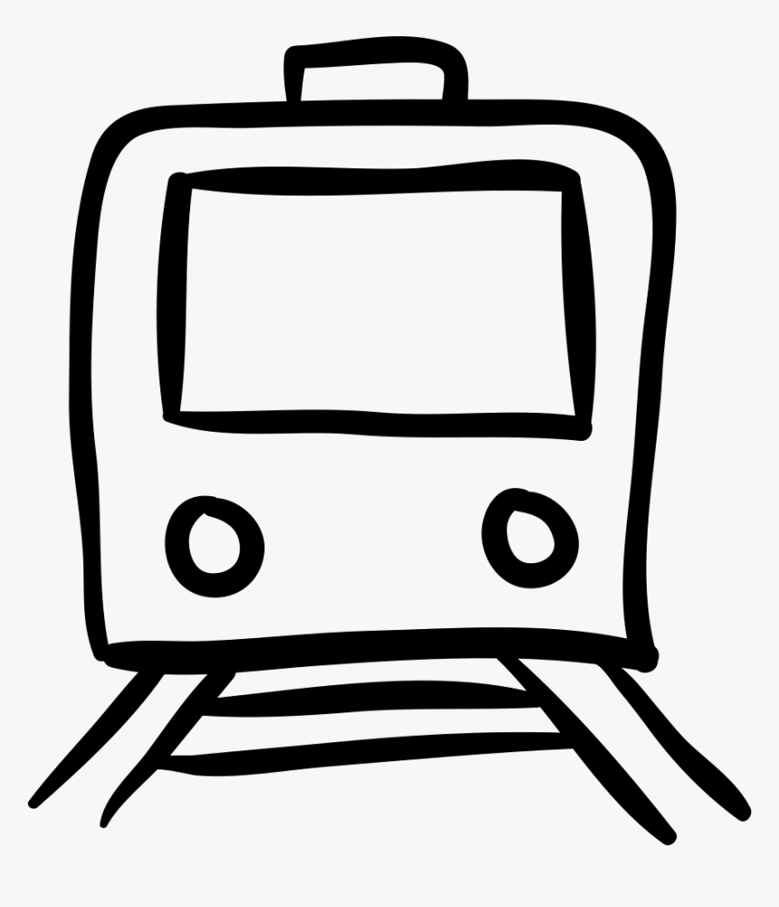 Train Hand Drawn Outline - Hand Drawn Train Icon, HD Png Download, Free Download