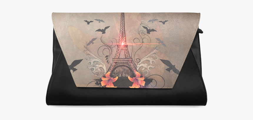 Eiffel Tower Clutch Bag - Flame, HD Png Download, Free Download