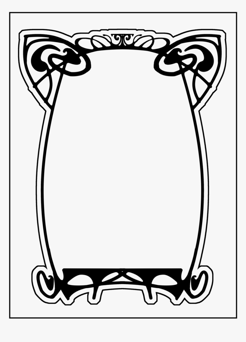 Art Nouveau Deco - Art Nouveau Frames Vector, HD Png Download, Free Download