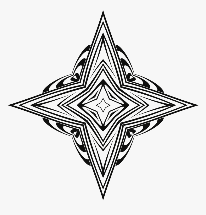 Art Deco Star - Art Deco Line Art, HD Png Download, Free Download