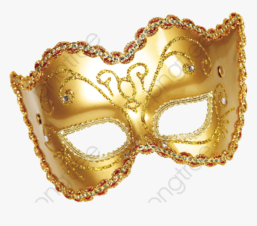 Mask Clipart Yellow Masquerade Ball - Masquerade Masks Vector Gold, HD Png Download, Free Download