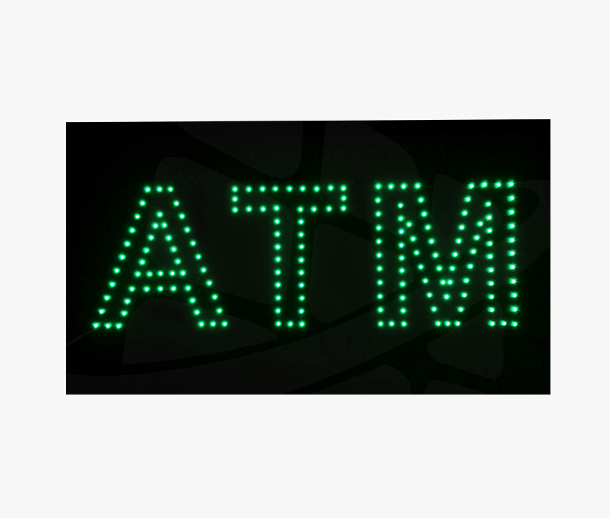 Turned On Atm Led Sign - Led Display, HD Png Download, Free Download