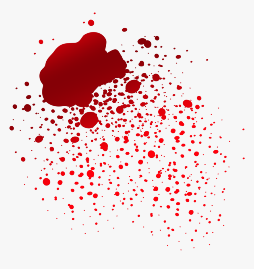 #blood #splatter #red - Realistic Blood Splatter Transparent, HD Png Download, Free Download