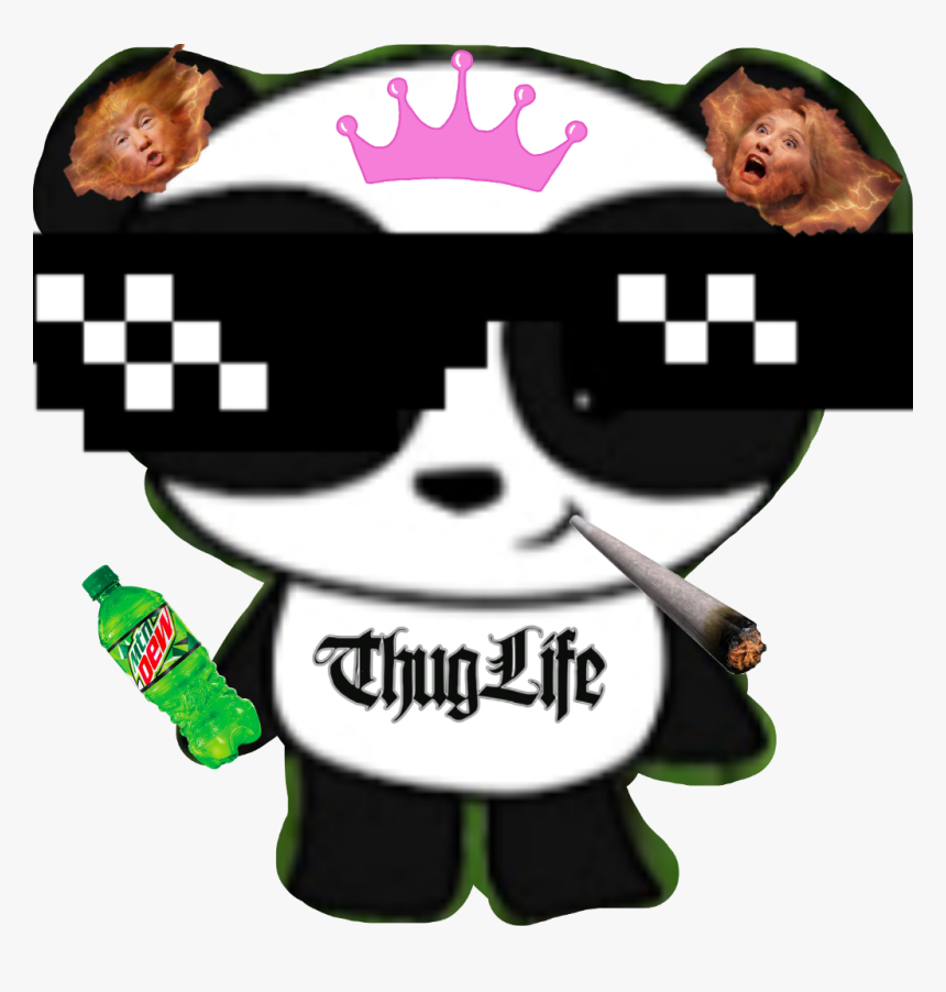 Thug Panda Life - Pepe The Frog High Mem, HD Png Download, Free Download