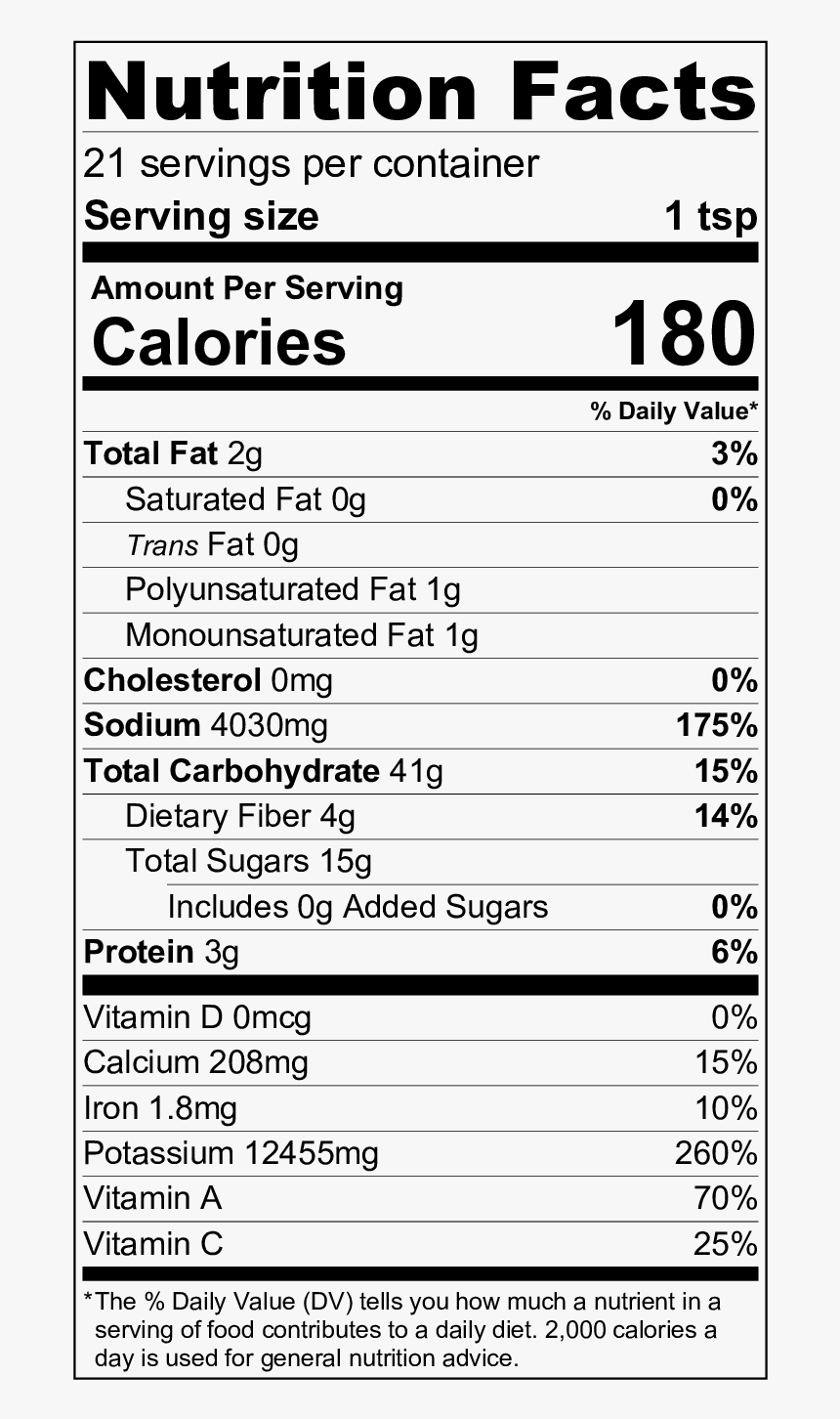 Paleo Cilantro Lime Seasoning Grub Rub Nutritional - Grain Free Tortilla Chips Nutrition Facts, HD Png Download, Free Download