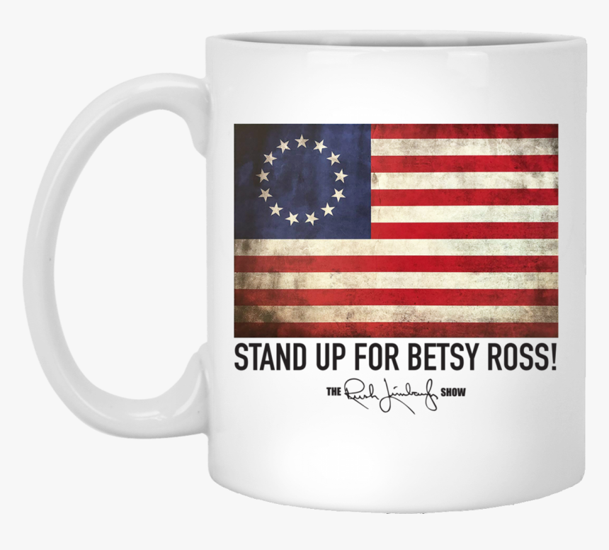 Rush Limbaugh Betsy Ross Flag Coffee Mug - Rush Limbaugh Betsy Ross T Shirt, HD Png Download, Free Download