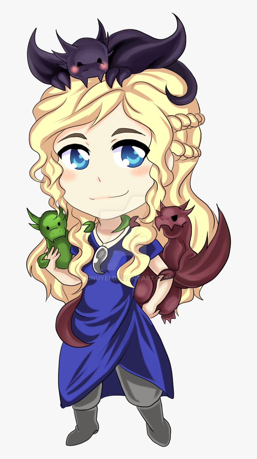 Daenerys Targaryen House Targaryen Drawing Illustration - Mother Of Dragons Cartoon, HD Png Download, Free Download