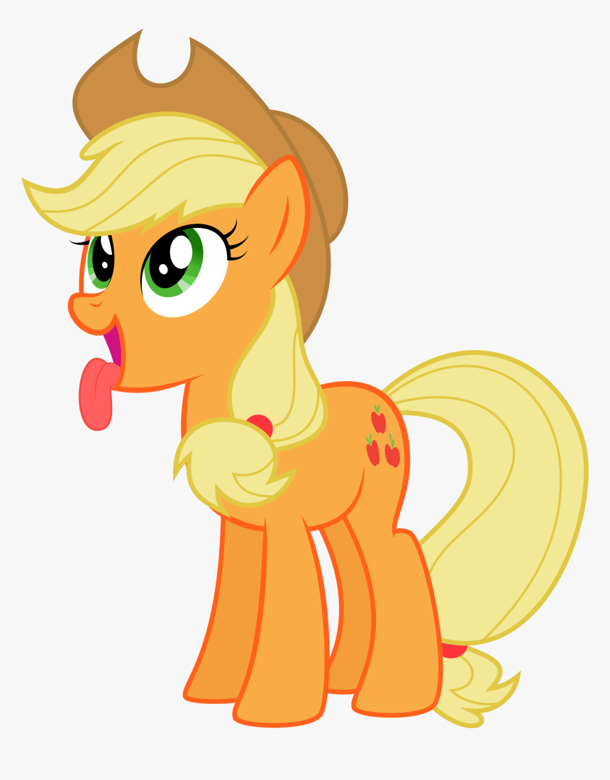 Applejack Tongue My Little Pony Png - My Little Pony Applejack, Transparent Png, Free Download