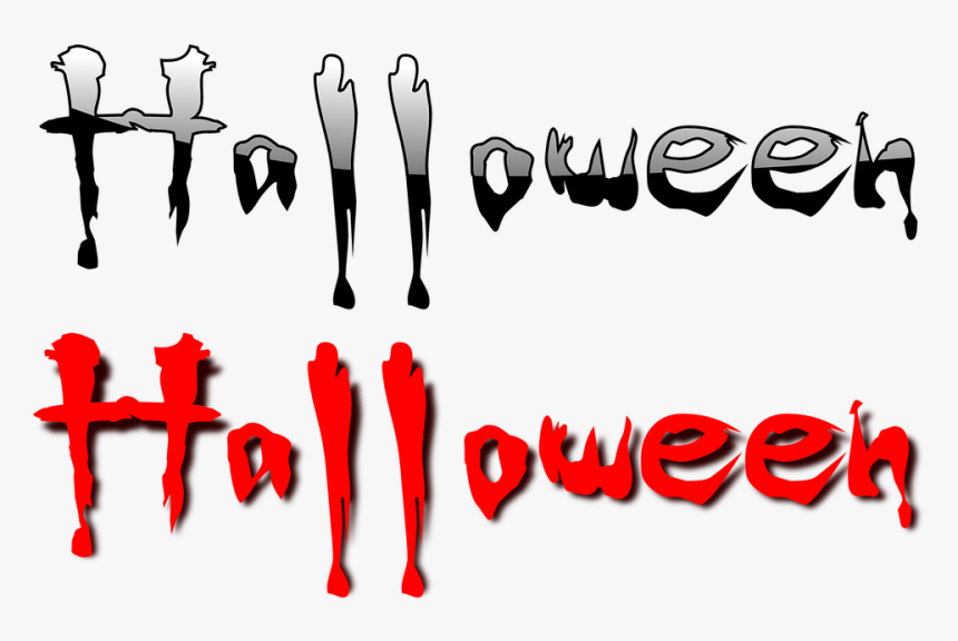 Halloween, Text, Blood, Dripping, Horror - Halloween Text Clipart, HD Png Download, Free Download