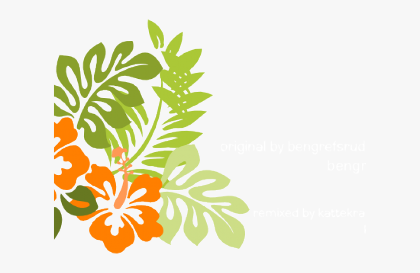 Transparent Hibiscus Clipart Png Hawaiian Flowers Black And