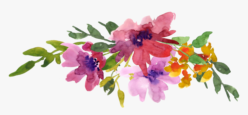 Spring Watercolor Flowers Png Transparent Png Kindpng