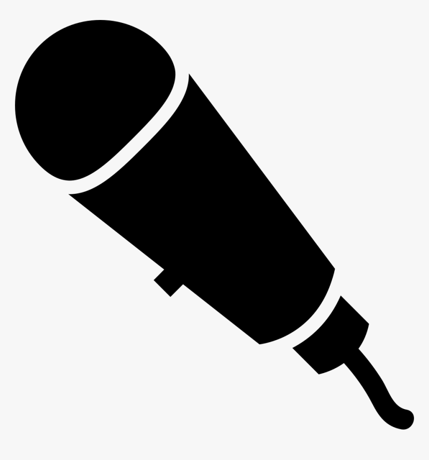 Wired Microphone Silhouette - Microphone Silhouette Png, Transparent Png, Free Download