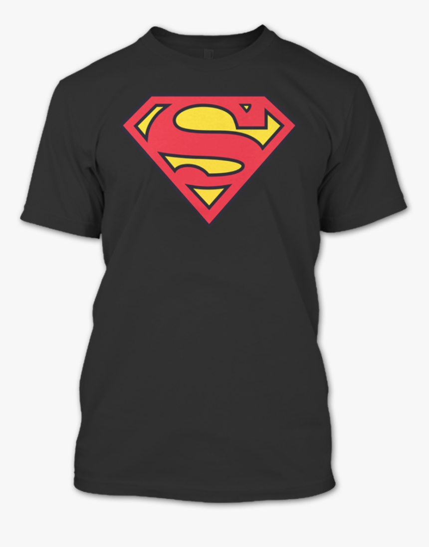 Superman Logo Black Tshirt, HD Png Download - kindpng