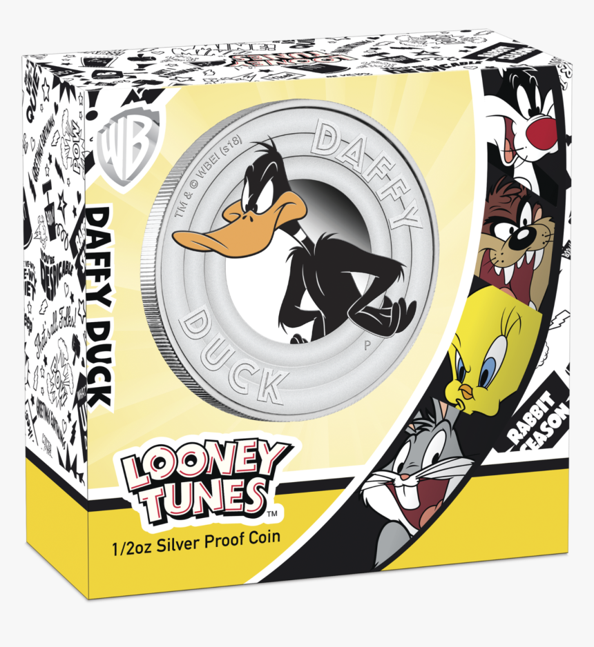 2018 Tuvalu Looney Tunes Daffy Duck Silver Proof Ngc - Looney Tunes, HD Png Download, Free Download