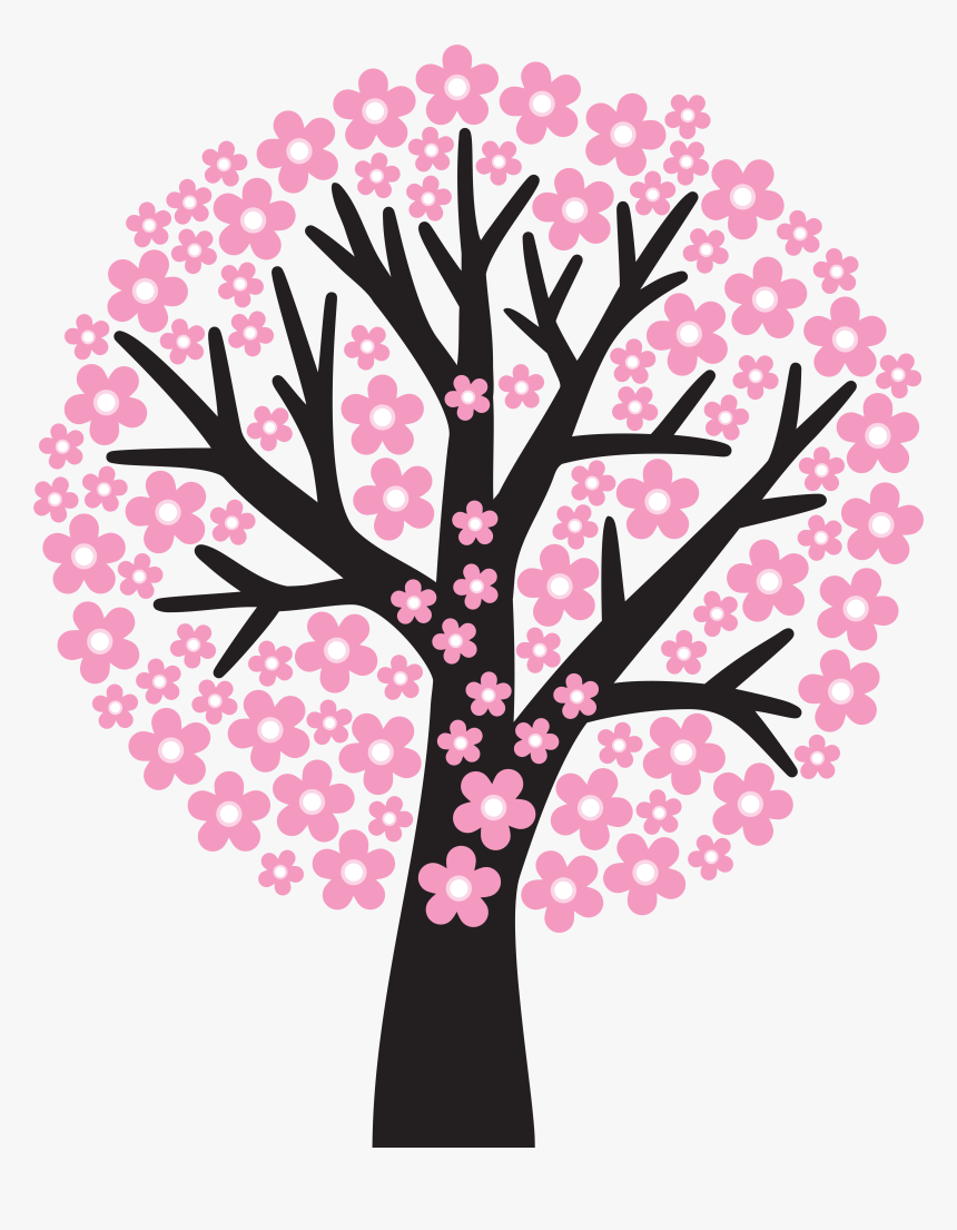 Transparent Sakura Tree Png - Clipart Spring Tree Blossoming, Png Download, Free Download