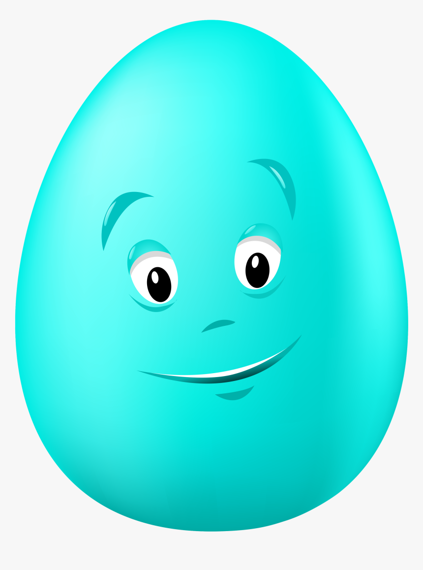 Transparent Easter Blue Egg With Face Png Clipart Picture - Easter Eggs, Png Download, Free Download