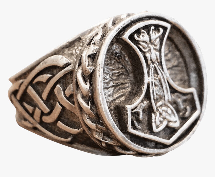 Thors Hammer Pewter Ring - Mjölnir, HD Png Download, Free Download