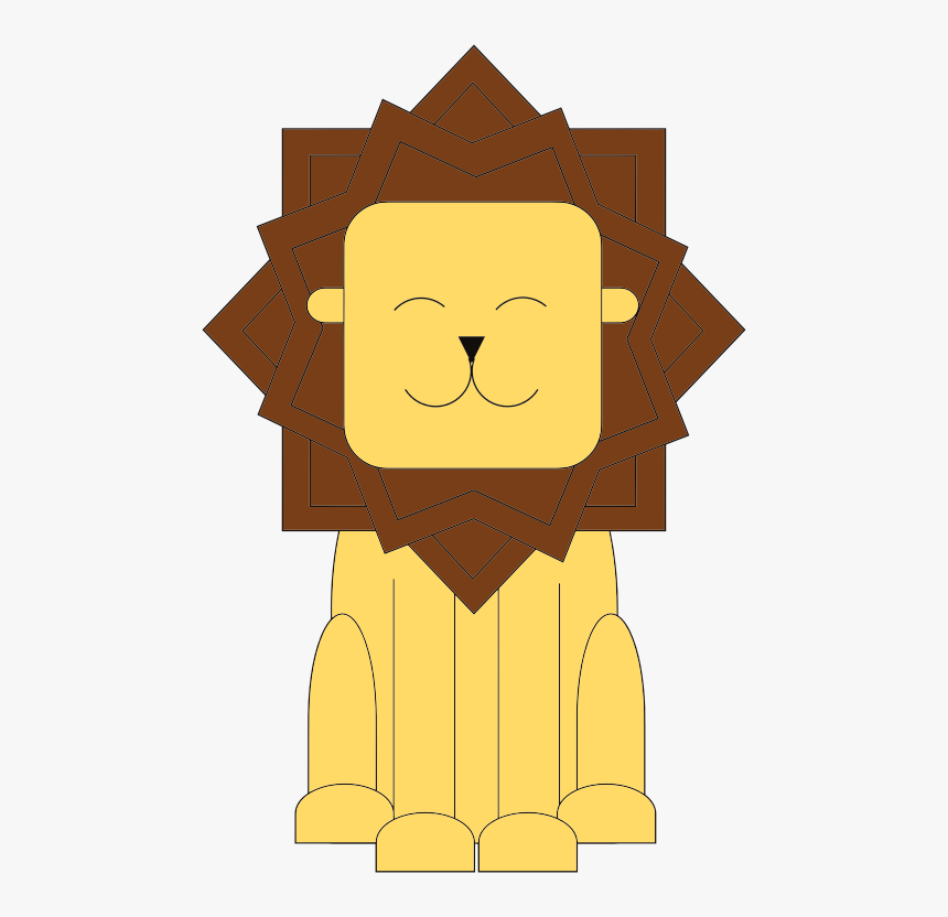 Stylized Cartoon Lion - ภาพ ตัด ปะ รูปภาพ สัตว์, HD Png Download, Free Download