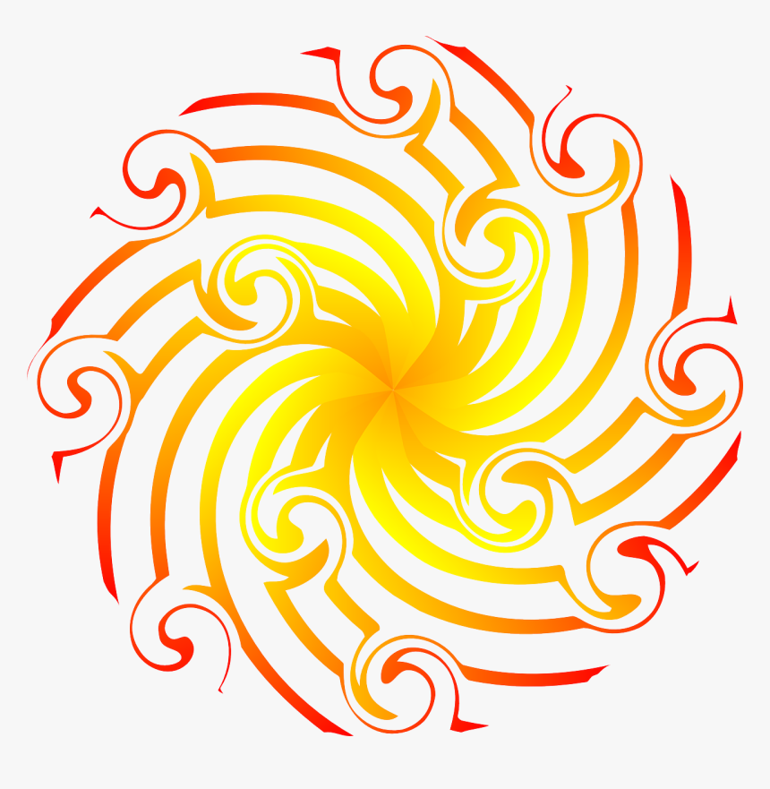 Sun Flower Spiral Free Picture - Espiral Amarela Png, Transparent Png, Free Download