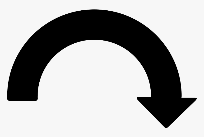 Curved Arrow Pointing Down Png, Transparent Png, Free Download