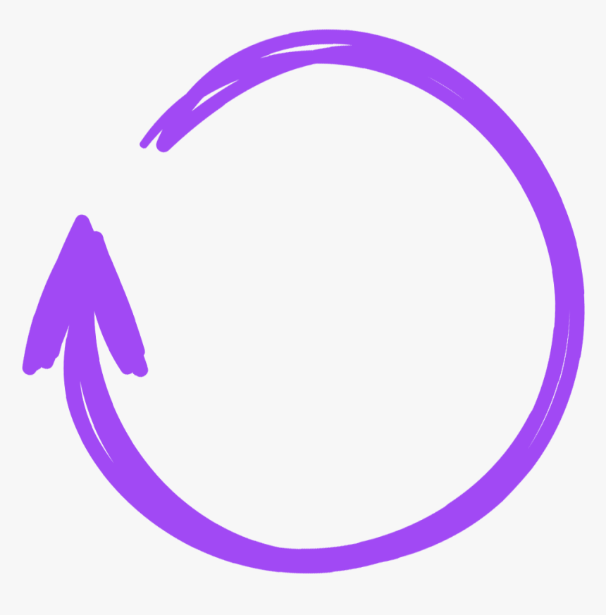 Purple Circle Incremental Iteration - Purple Circle Arrow Png, Transparent Png, Free Download