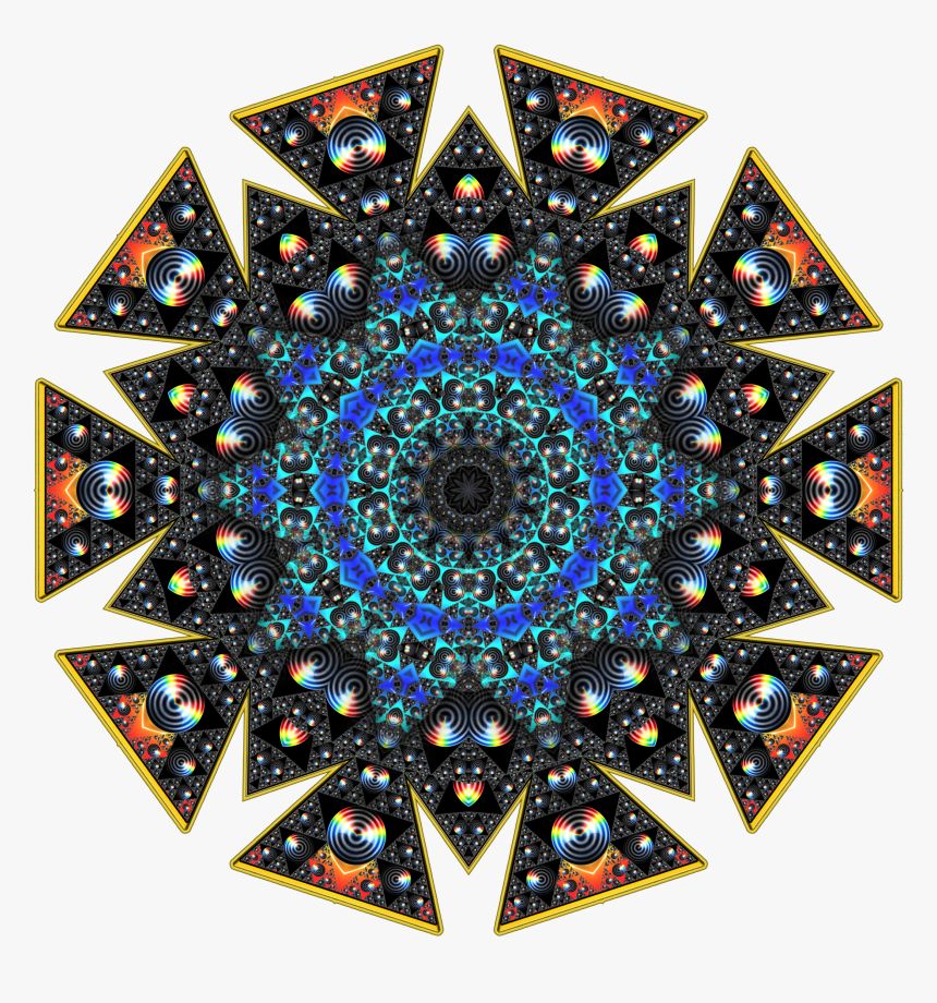 Download Fractal Tile Kaleidoscope Design - Grafik Kaleidoskop, HD Png Download, Free Download