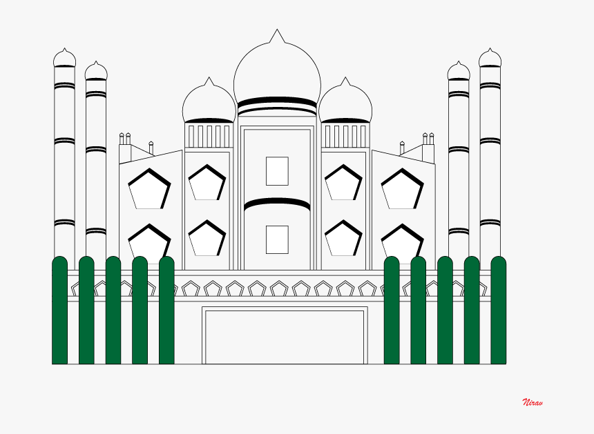 Historical Illustrations Vector Art Taj Mahal Illustration, HD Png Download, Free Download