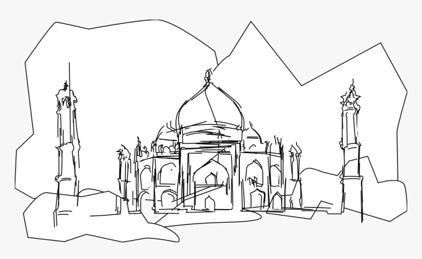 Taj Mahal Clip Art - Taj Mahal Cartoon, HD Png Download, Free Download