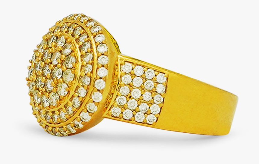 10k Yellow Gold Men"s Diamond Ring - Diamond, HD Png Download, Free Download