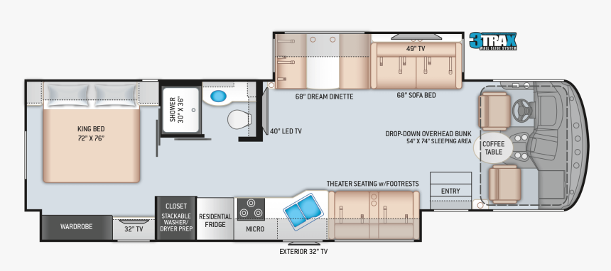 Floor Plan , Png Download - Hurricane 34r, Transparent Png, Free Download