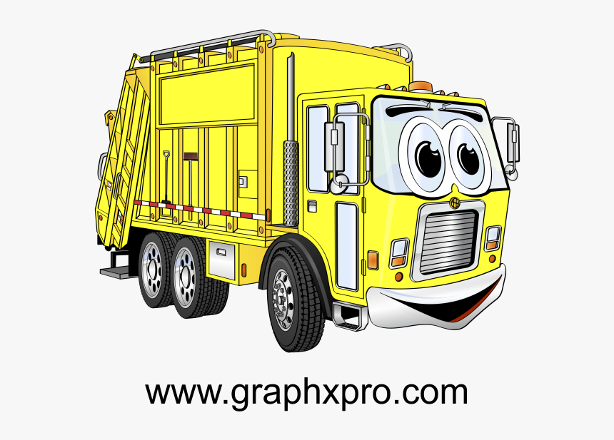 Clipart Cartoon Garbage Truck, HD Png Download, Free Download