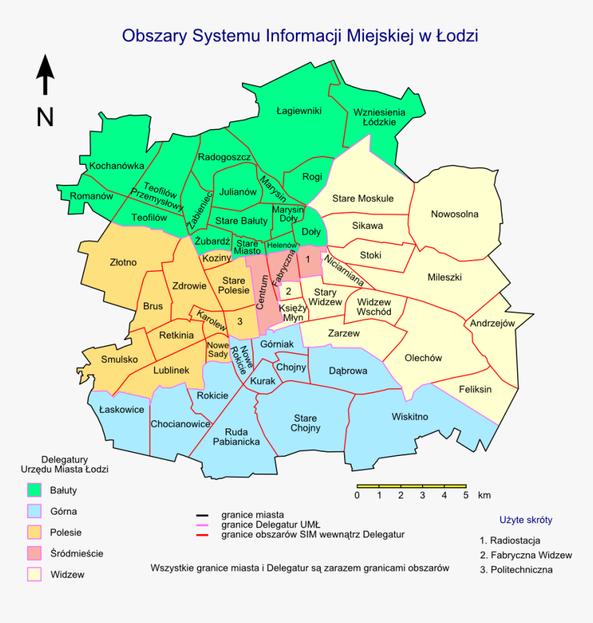 Lodz Sim - Lublin Podział Na Dzielnice, HD Png Download, Free Download