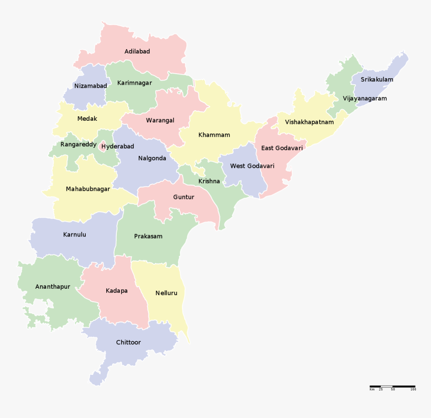 Undivided Andhra Pradesh Map, HD Png Download, Free Download