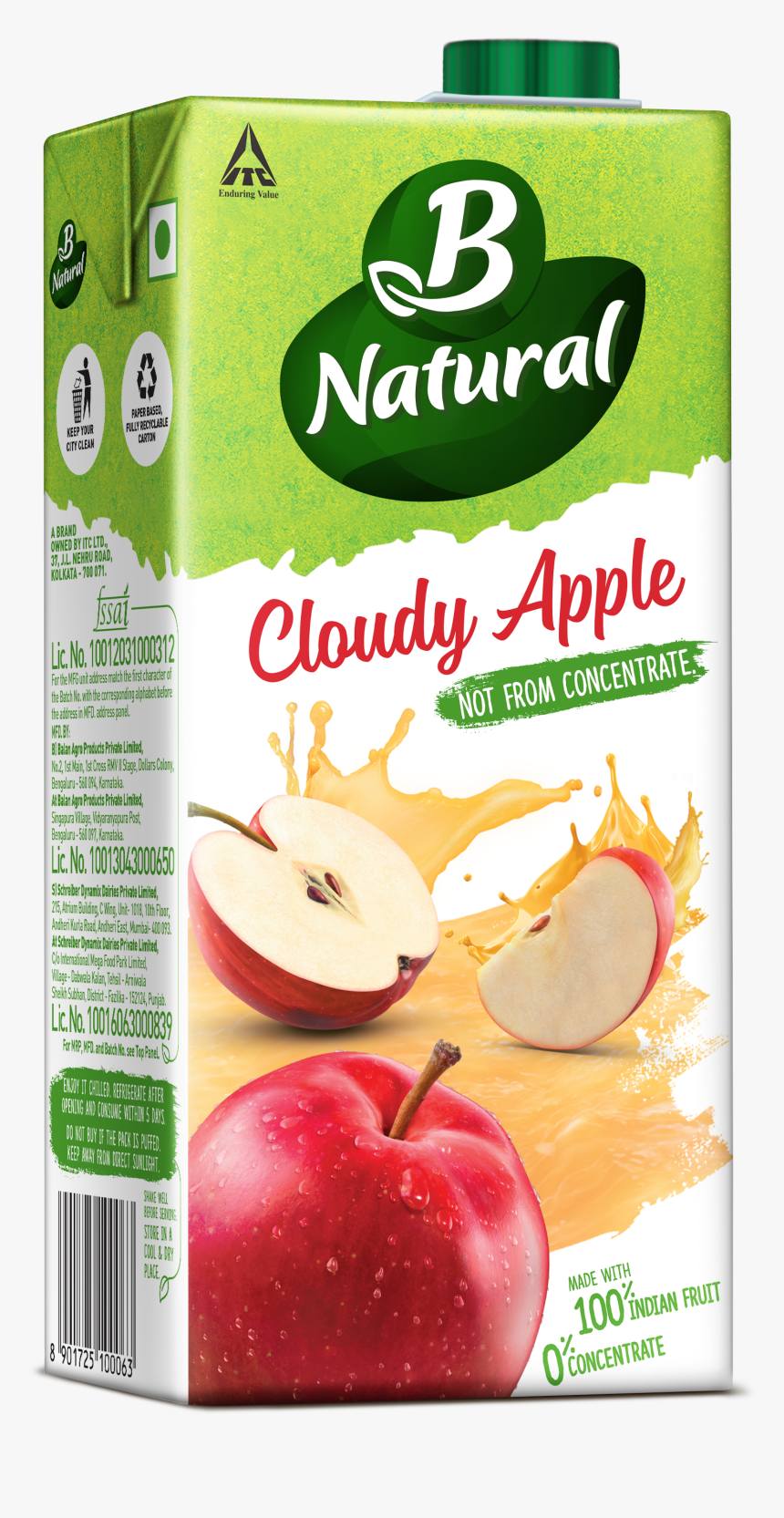 B Natural Mixed Cloudy Apple - B Natural Pomegranate Juice, HD Png Download, Free Download