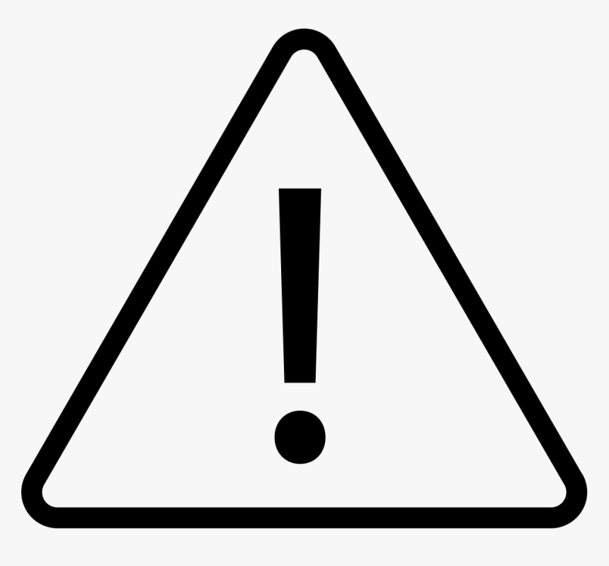 Caution - Triangle Road Sign Clipart Black And White, HD Png Download, Free Download