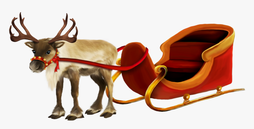 Reindeer Sled Transparent Background, HD Png Download, Free Download