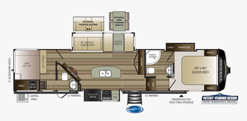 2020 Keystone Cougar 364bhl, HD Png Download, Free Download