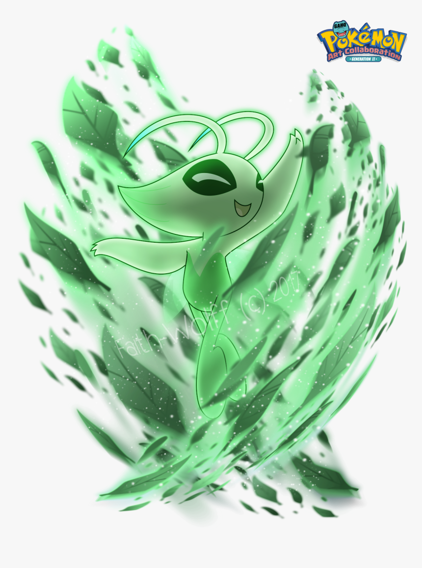 #251 Celebi Used Leaf Storm And Heal Bell In The Game - Pokemon Celebi Art, HD Png Download, Free Download