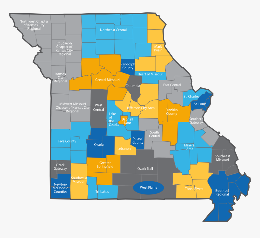 Map Of All Boards/associations In Missouri - Missouri County Map 2019 ...