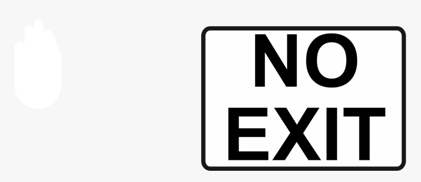 Black On White - Exit Sign, HD Png Download, Free Download